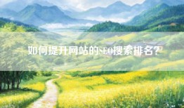 如何提升网站的SEO搜索排名？