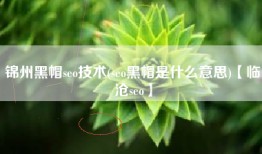 锦州黑帽seo技术(seo黑帽是什么意思)【临沧seo】