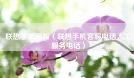 联想手机客服（联想手机客服电话人工服务电话）