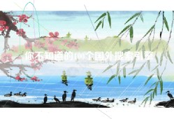 你不知道的100个国外搜索引擎