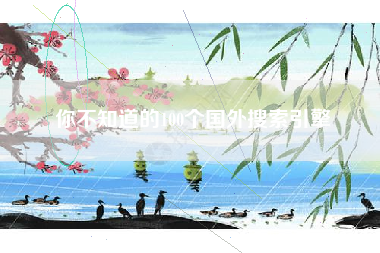 你不知道的100个国外搜索引擎