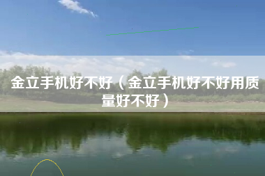 金立手机好不好（金立手机好不好用质量好不好）