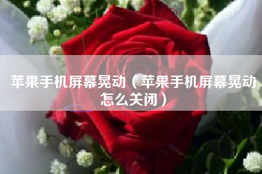 苹果手机屏幕晃动（苹果手机屏幕晃动怎么关闭）